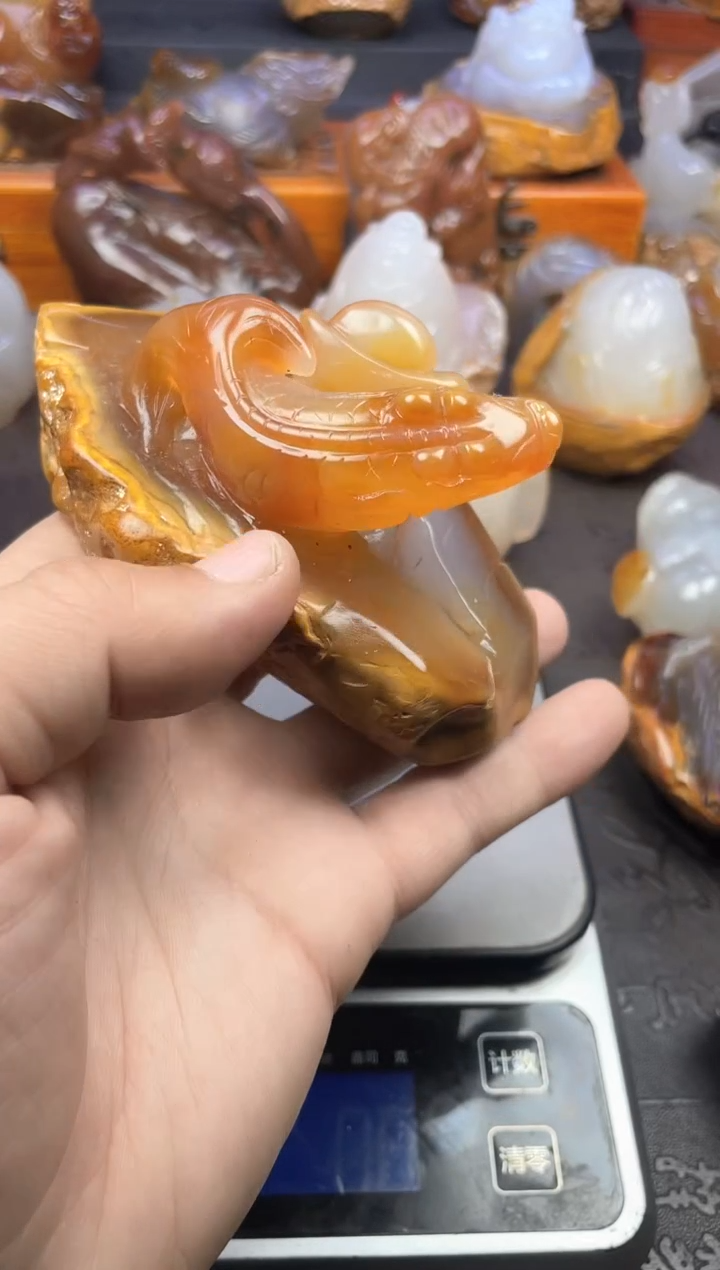 【闪购商品】玛瑙/玉髓摆件未镶嵌1