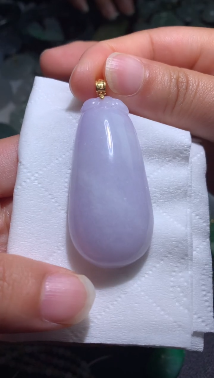 【闪购商品】翡翠颈饰18K金镶嵌净货