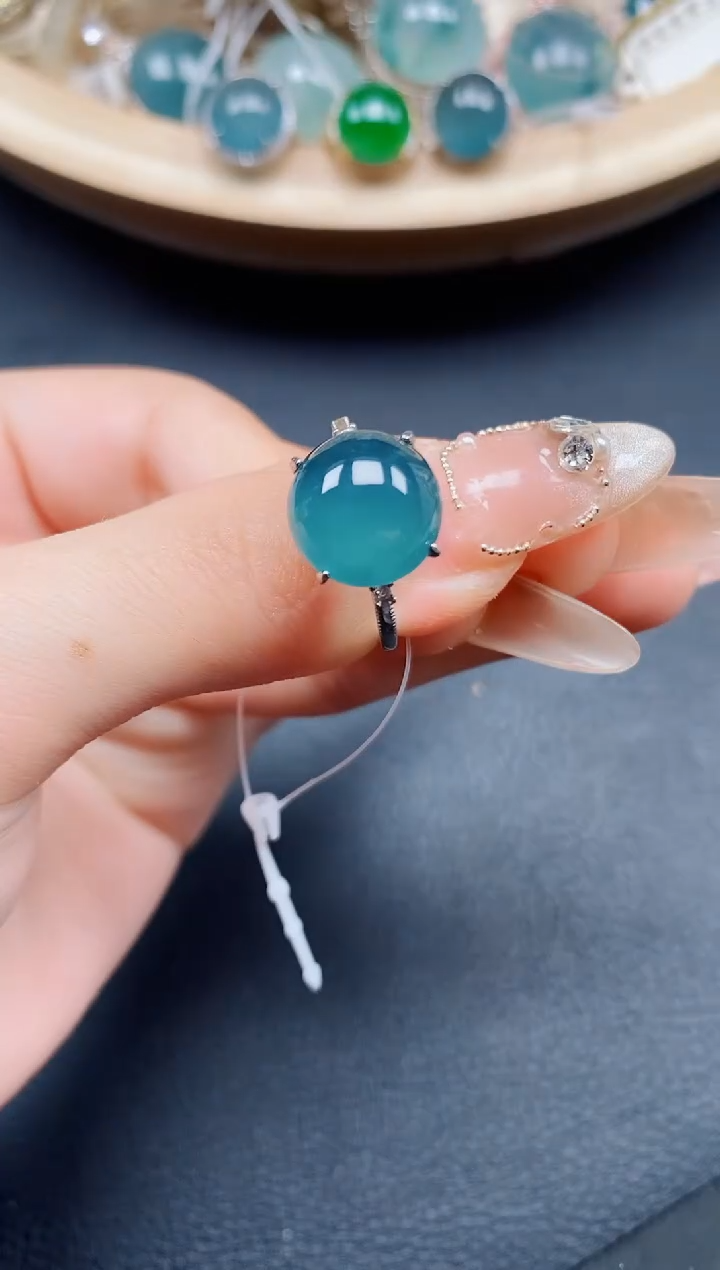 【闪购商品】翡翠戒指银S925镶嵌翡翠