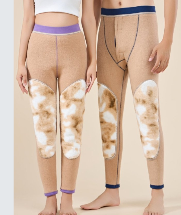 升级款加绒加厚加长护膝男女同款保暖裤商品图