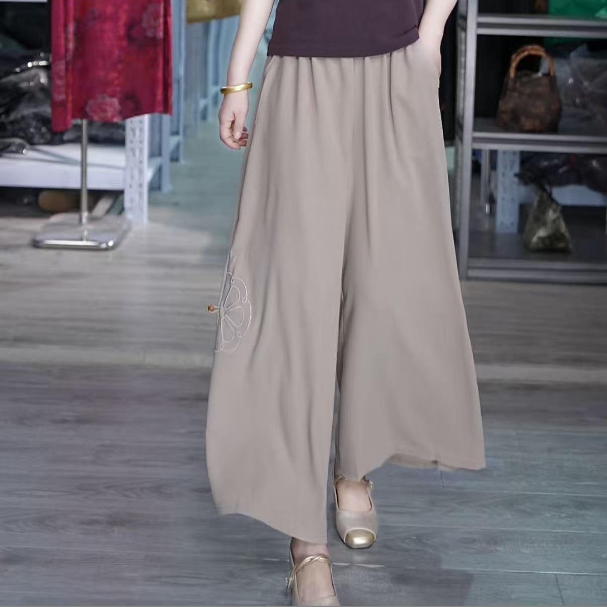 百搭时尚潮流休闲气质显瘦轻奢女款休闲裤1339