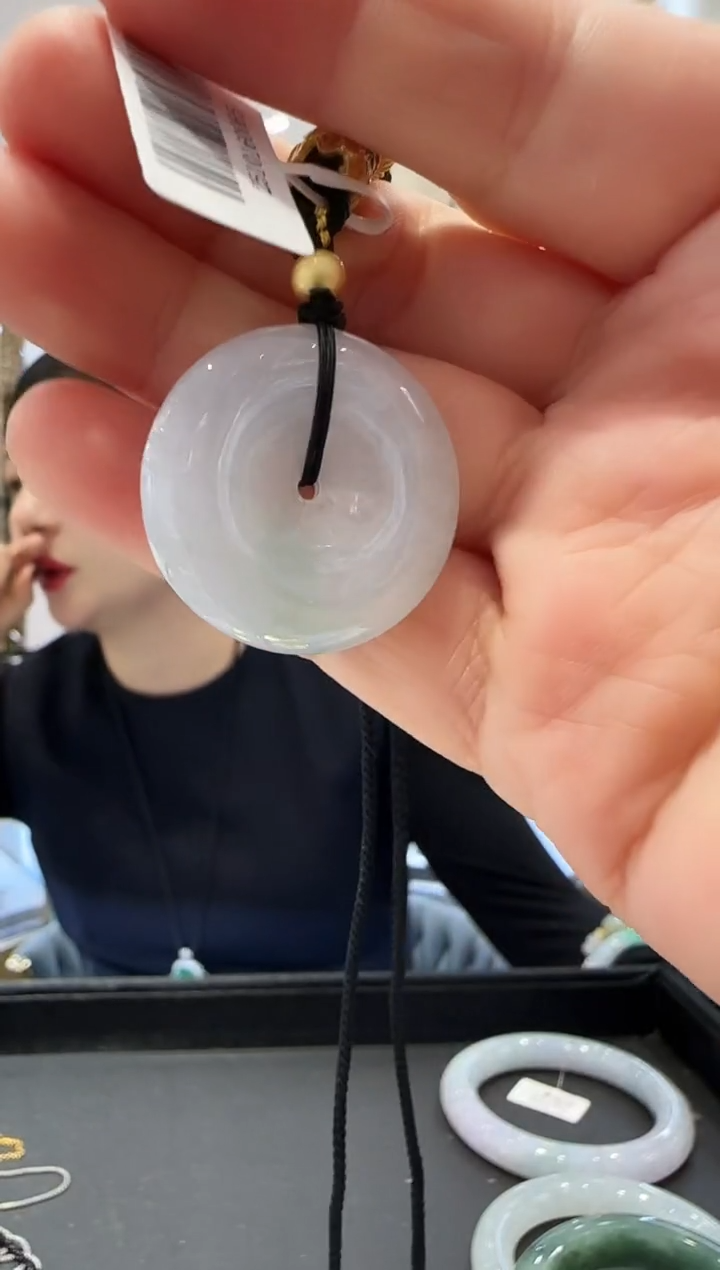 颈饰未镶嵌翡翠【52】平安扣 28*5.4