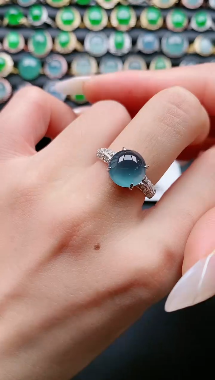 【闪购商品】翡翠戒指银S925镶嵌111111111111