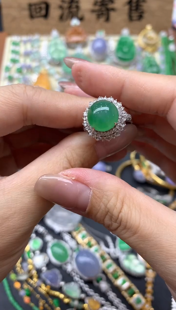 【闪购商品】翡翠戒指18K金镶嵌563-中国好珍宝