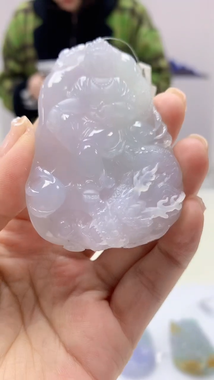 【闪购商品】定制翡翠未镶嵌3123ms-毛货挂件68