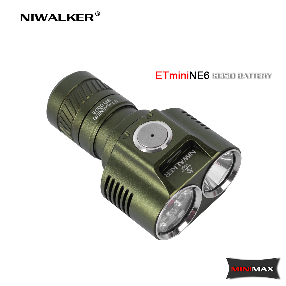 NIWALKER耐沃克ETmini NE6双光源可充电EDC手电迷你便携防水绿色