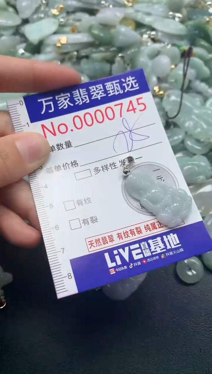 吊坠(不含链)未镶嵌翡翠0745