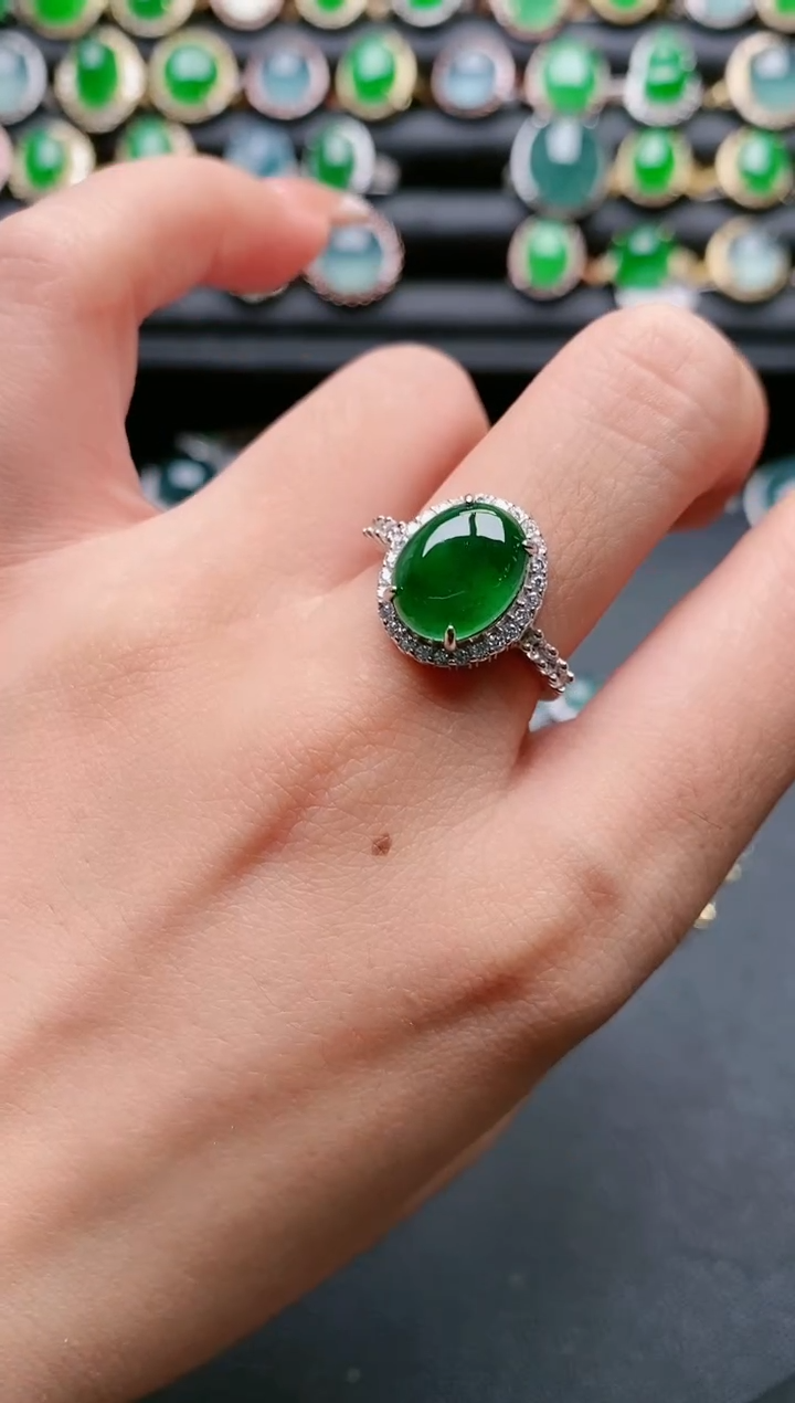 【闪购商品】翡翠戒指银S925镶嵌11111111