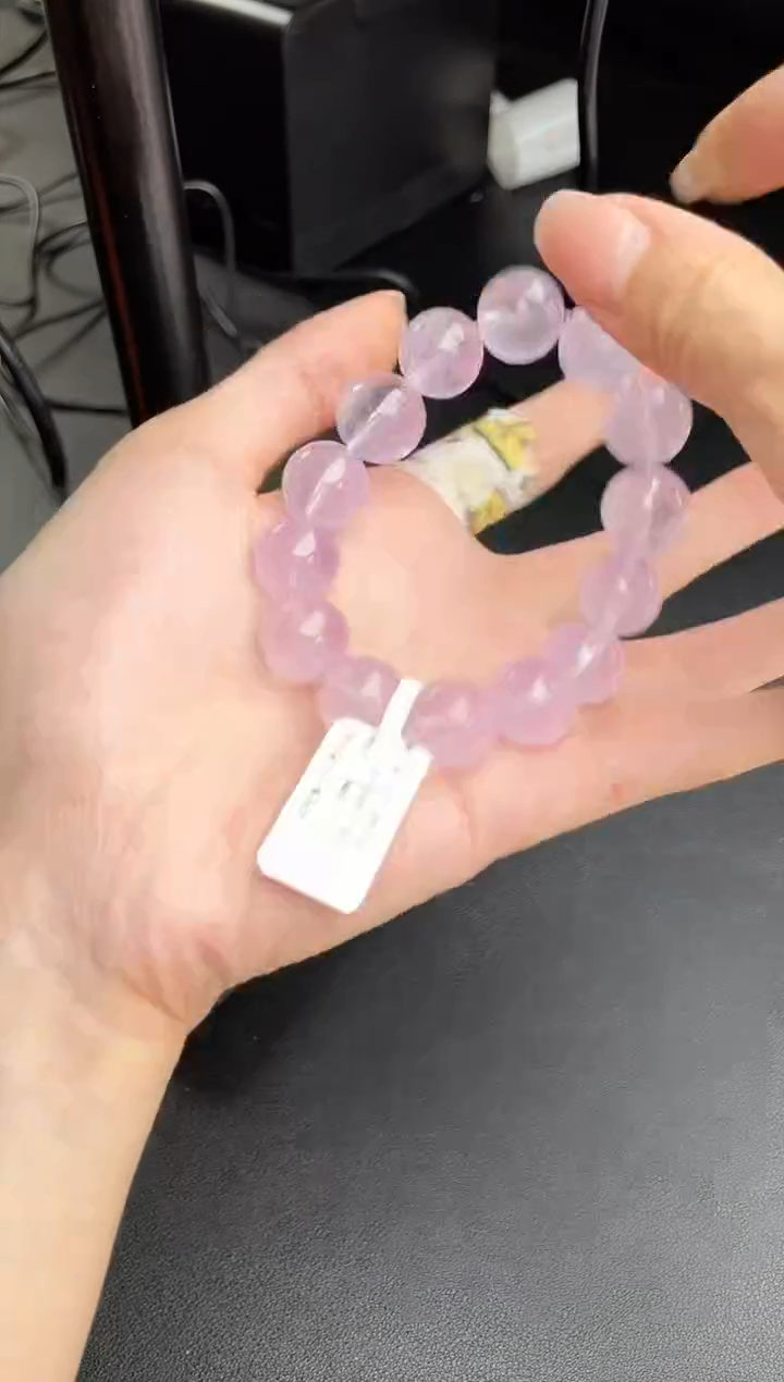 【闪购商品】水晶手链未镶嵌冰透薰衣草紫水13mm