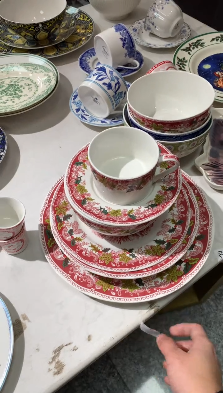 【闪购商品】瓷片陶瓷原单CC124餐具六件套