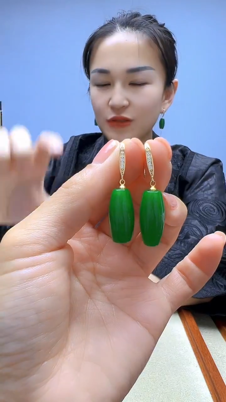 颈饰14K金镶嵌翡翠高货diy劲饰