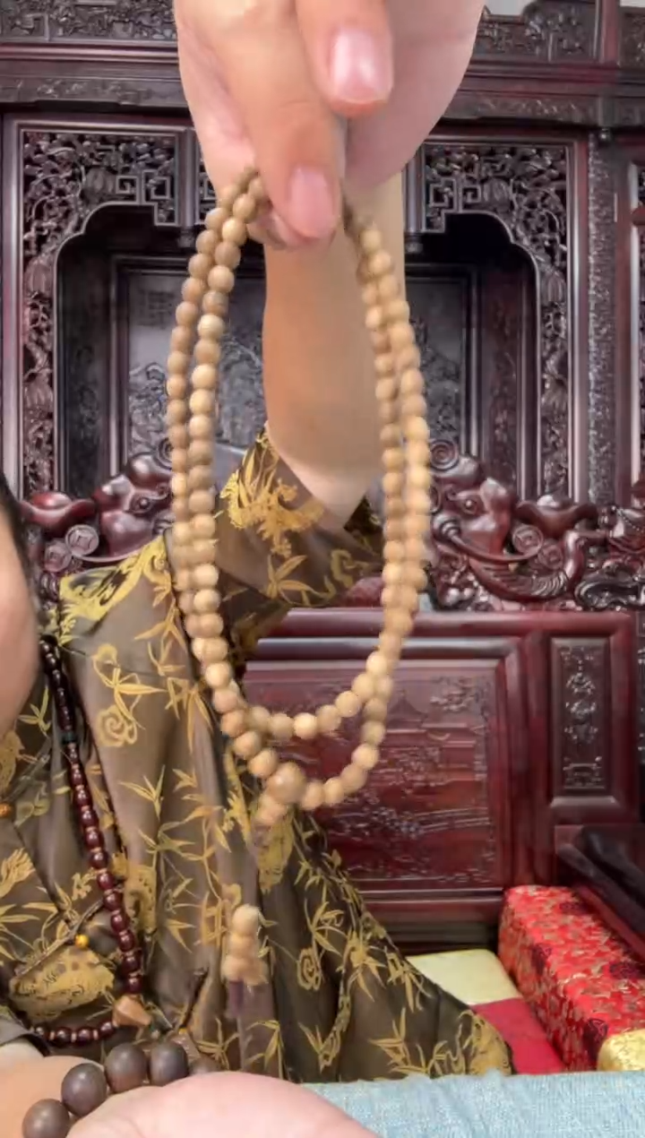 手串沉香LC377 文莱蛇皮纹 沉香天然野