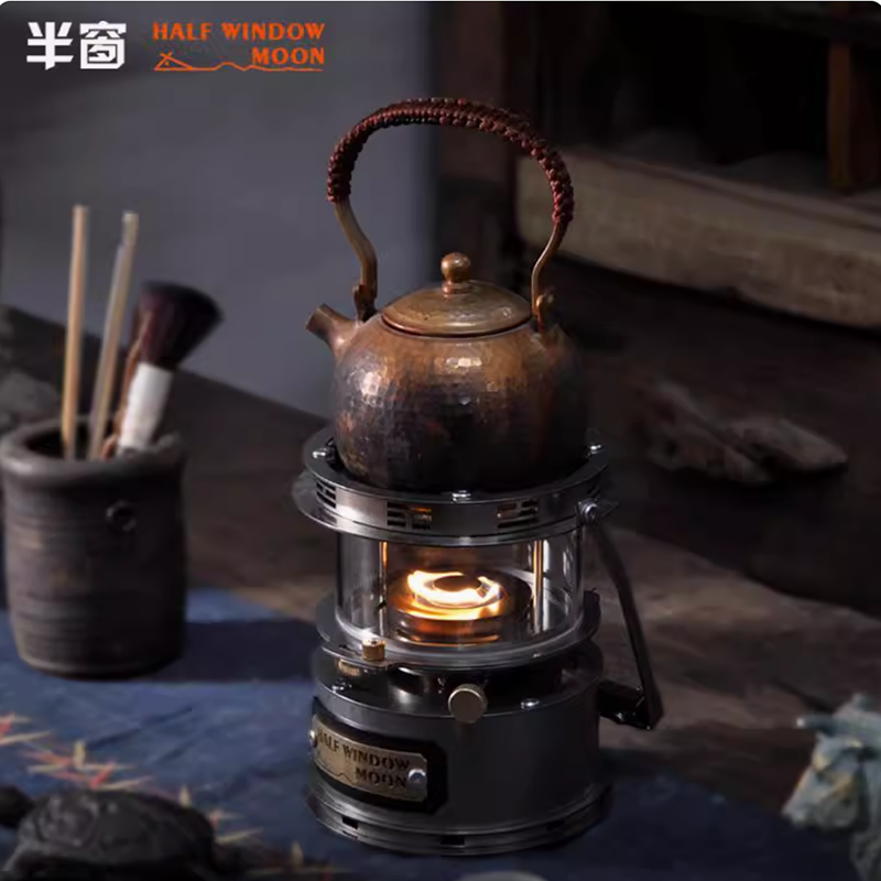 兰亭芳半窗户外复古圆形灯炉观火油灯户外煤油灯油炉煮茶烹饪