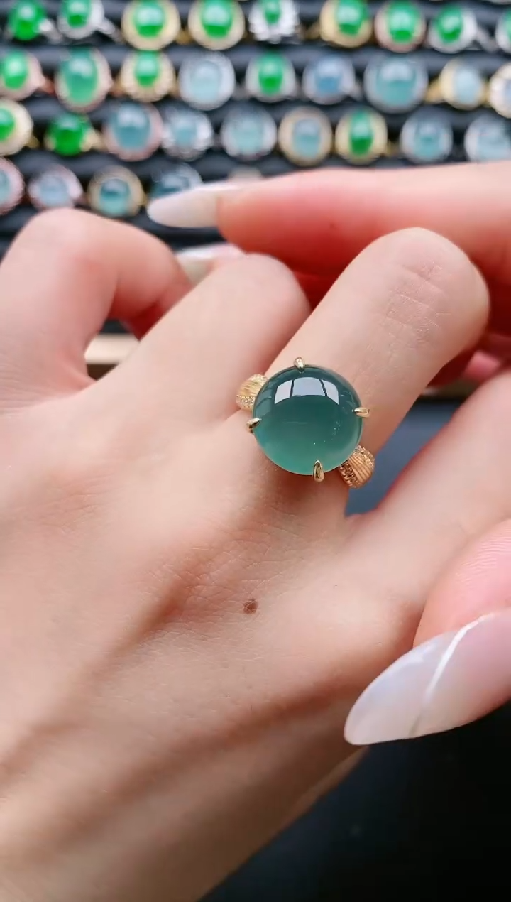 【闪购商品】翡翠戒指银S925镶嵌1111