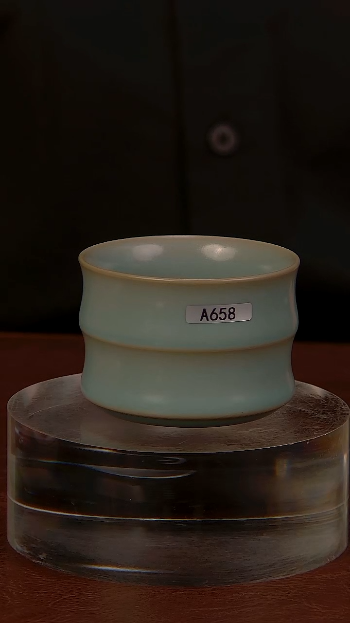 陶瓷清汝无款竹节D658