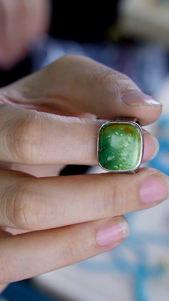 银S925镶嵌绿松石戒指【闫闫专属】XZ446WG