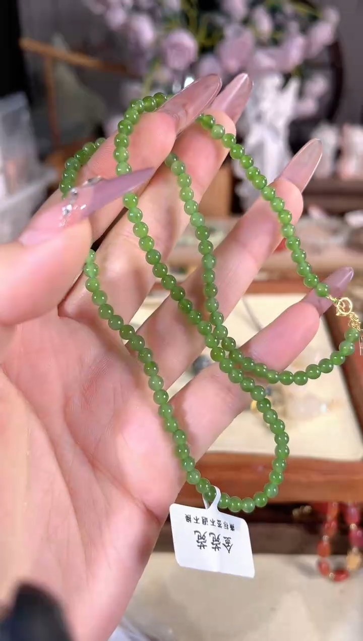 项链银S925镶嵌和田玉多样性发其一孤品默认微瑕