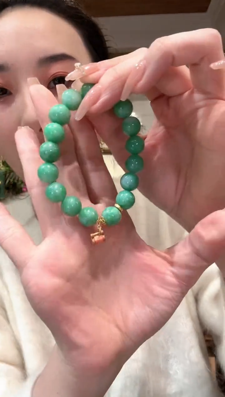 【闪购商品】翡翠手链18K金镶嵌国风