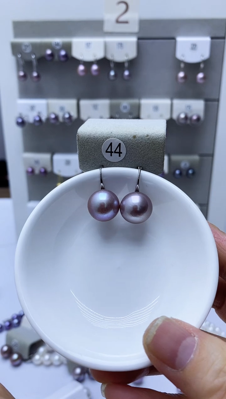【闪购商品】淡水珍珠耳饰银S925镶嵌44