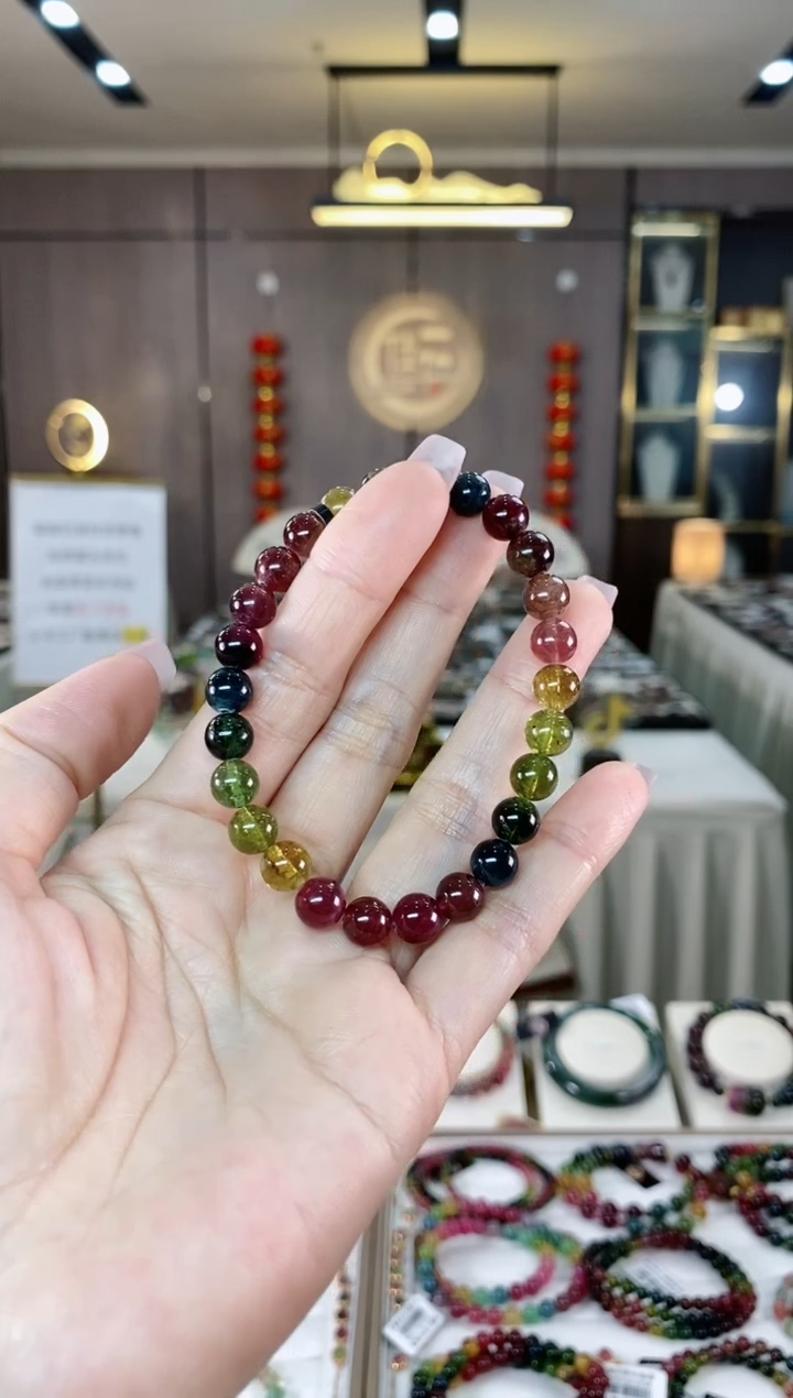 【闪购商品】碧玺单圈手串7mm+未镶嵌（多样性发一条）hon