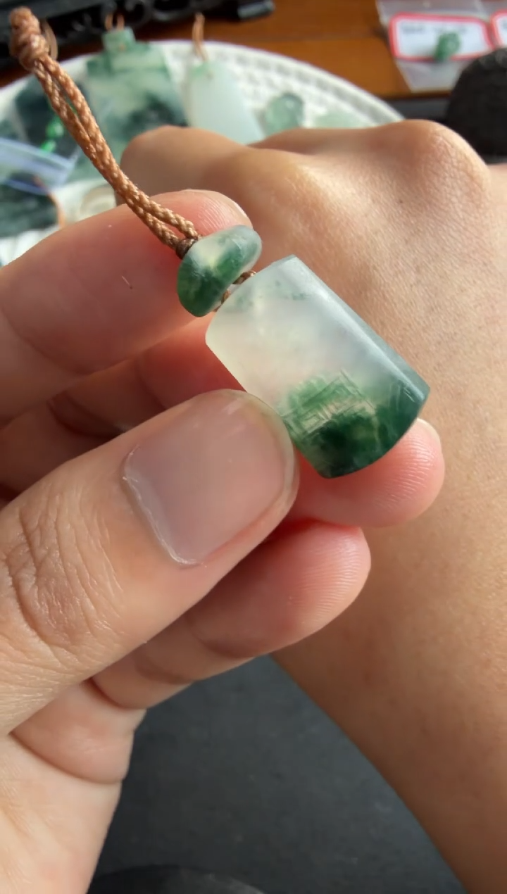 未镶嵌定制翡翠无事牌