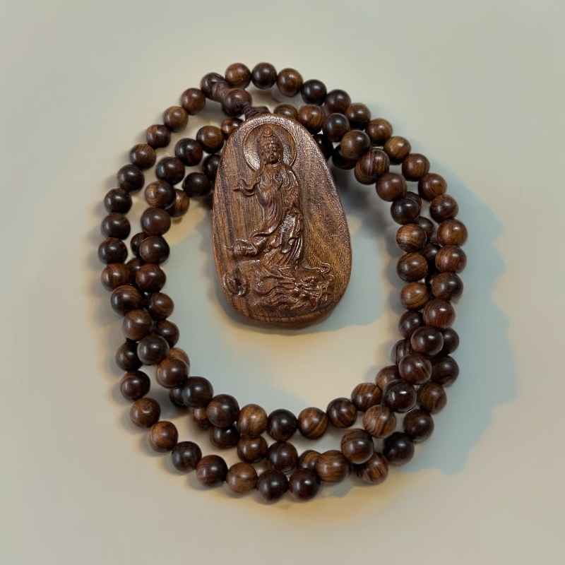 X050神龙木-盘龙根吊坠（观音牌）