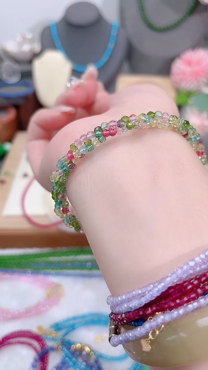 合金手链尖晶石彩麻花19.9