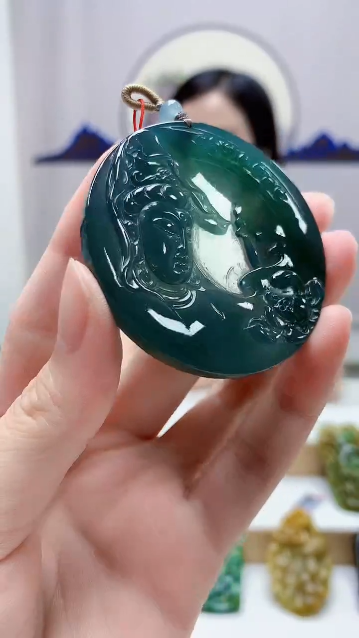 未镶嵌定制翡翠4852zm-毛货挂件34