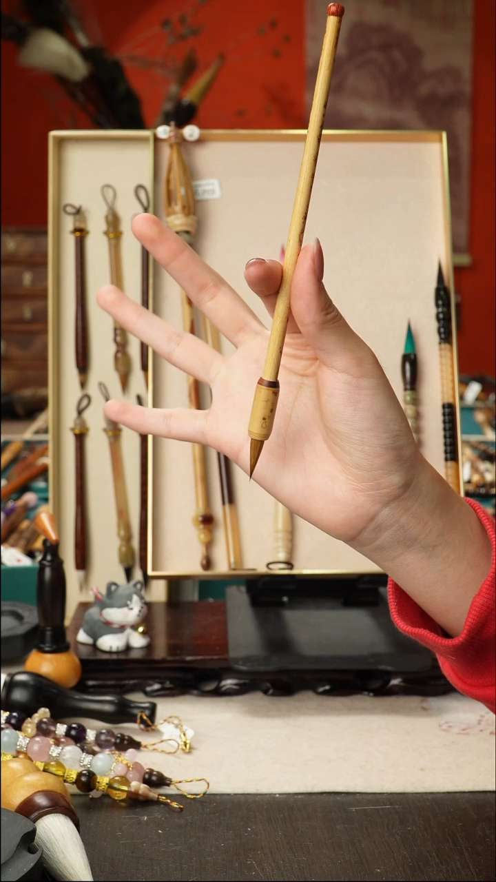 17号孤品高货毛笔链接 清水试笔 蘸墨不退