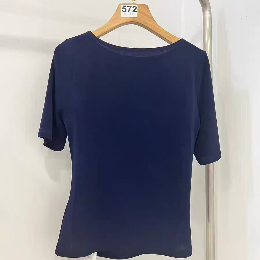 25年新款时尚收腰显瘦蓝色针织衫-520（D24S0185）