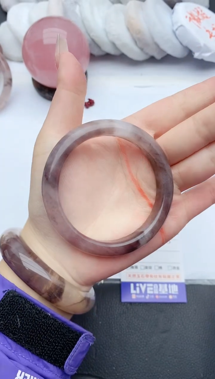 【闪购商品】石英质玉手镯未镶嵌F180+57/58