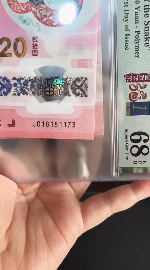 【闪购商品】塑料蛇钞单张018181173PMG68分