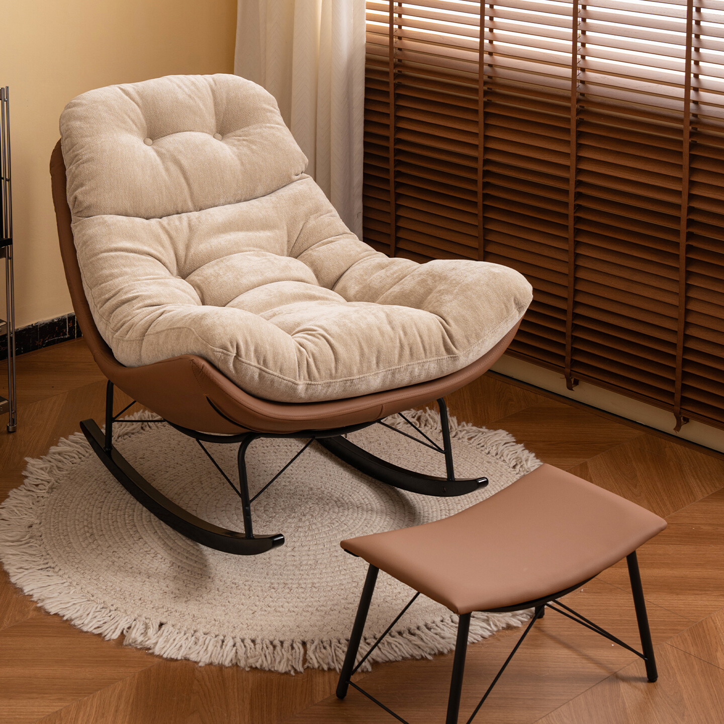 摇摇椅阳台客厅蛋壳椅单人沙发椅摇椅大人躺椅居家用休闲懒人沙发