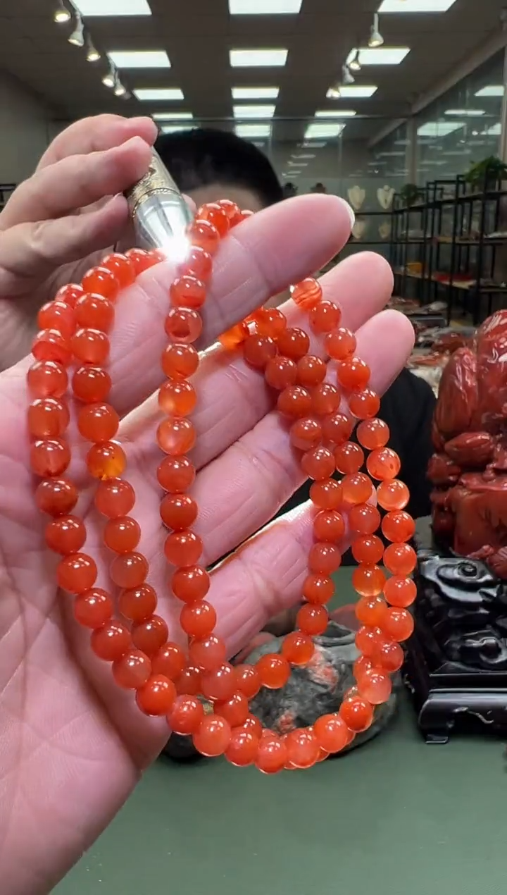 【闪购商品】南红玛瑙多圈手串未镶嵌一条6mm+ 多样性发货