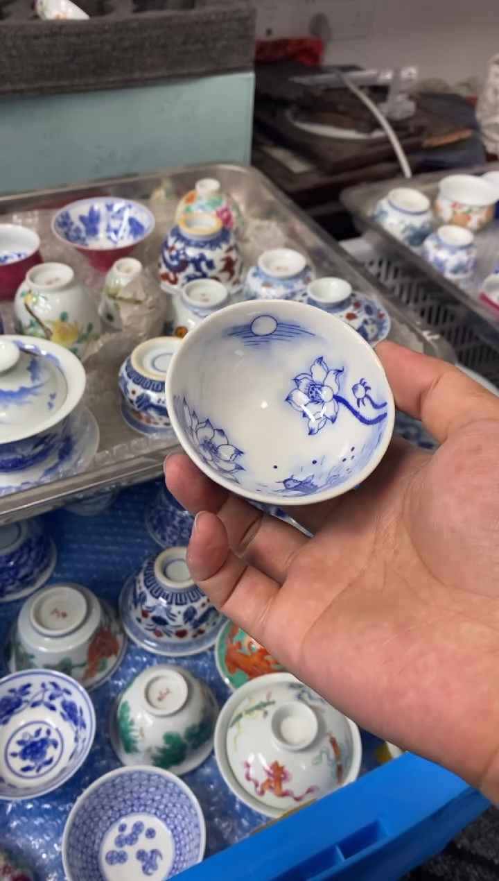 陶瓷景德陶瓷茶具容量约80