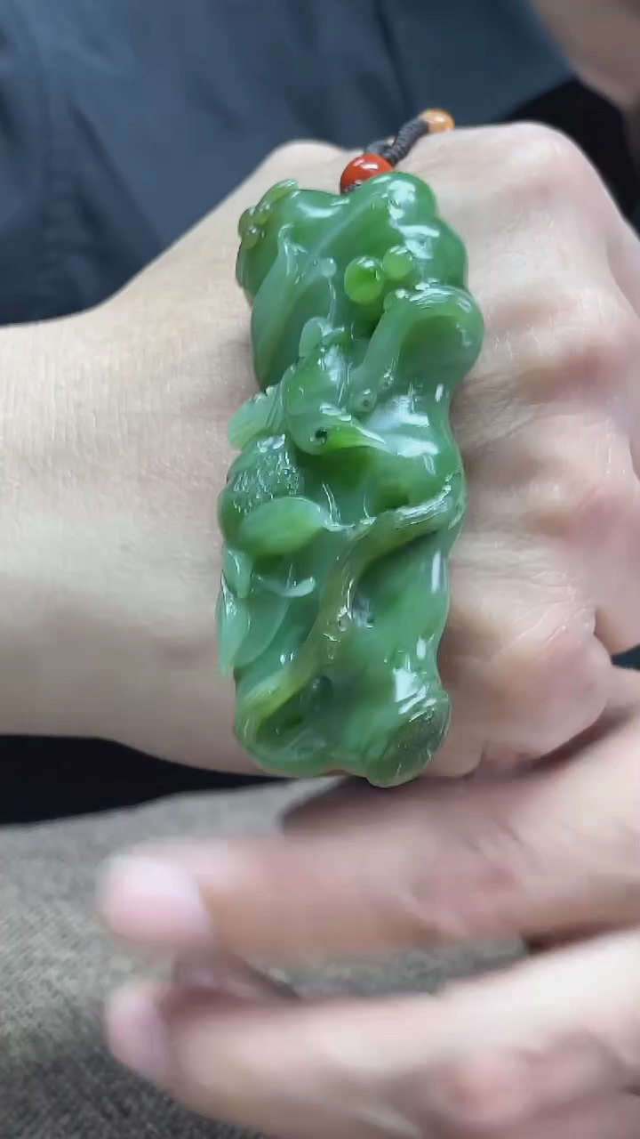 和田玉未镶嵌把件和田玉碧玉把件多人611005#