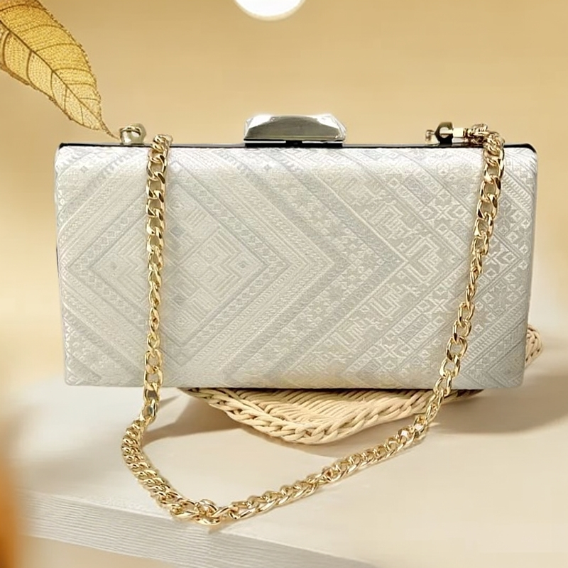 2025款广西非遗壮锦手工长条口女士手拿包出行单肩包轻奢风斜挎包