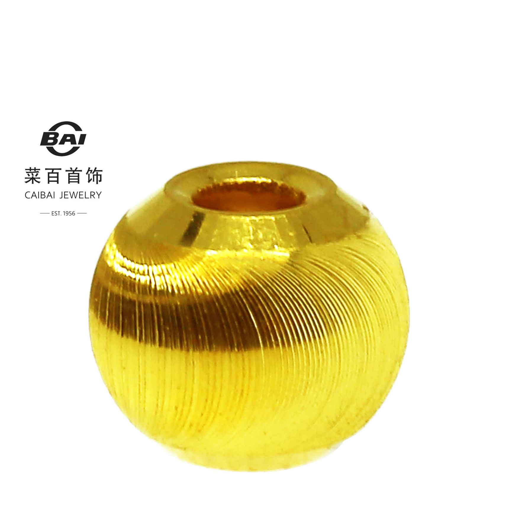 CBAI/菜百GA 足金转运珠--猫儿眼