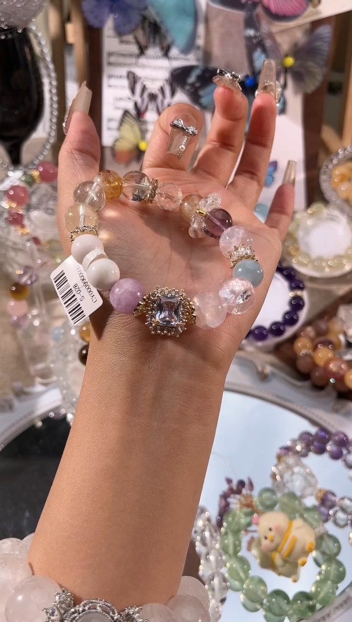 【闪购商品】水晶手链未镶嵌多样性发货颜色微差发其一