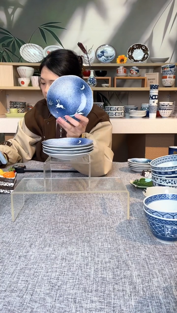 【闪购商品】瓷片月見影　銘々皿揃月見影　銘々皿揃