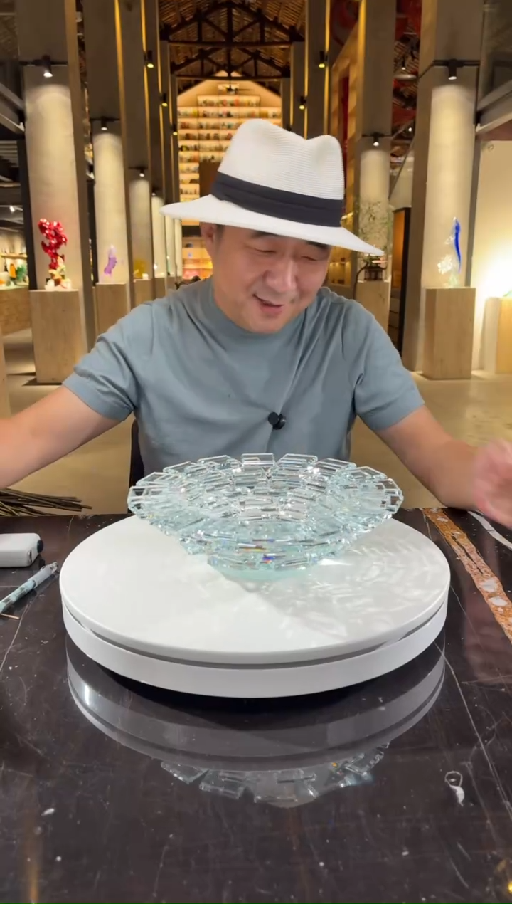 摆件CS0101003水晶琉璃艺术果盘