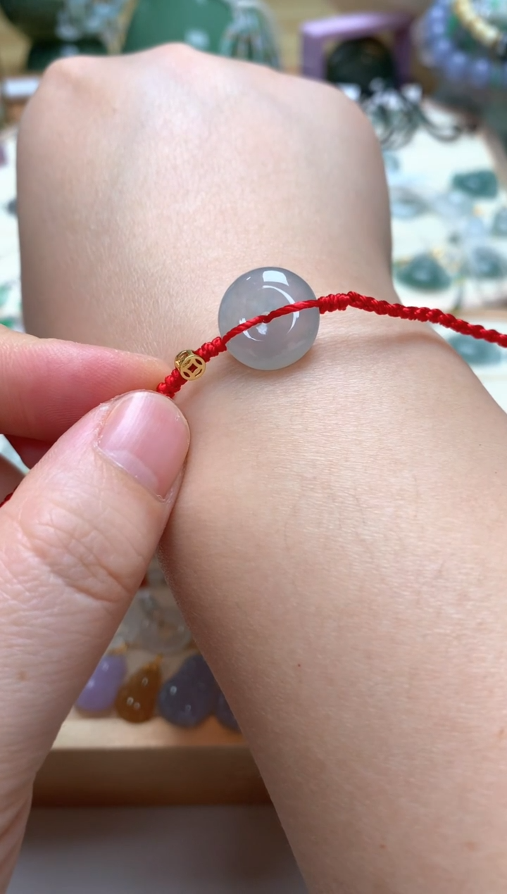 颈饰未镶嵌翡翠平安扣手绳