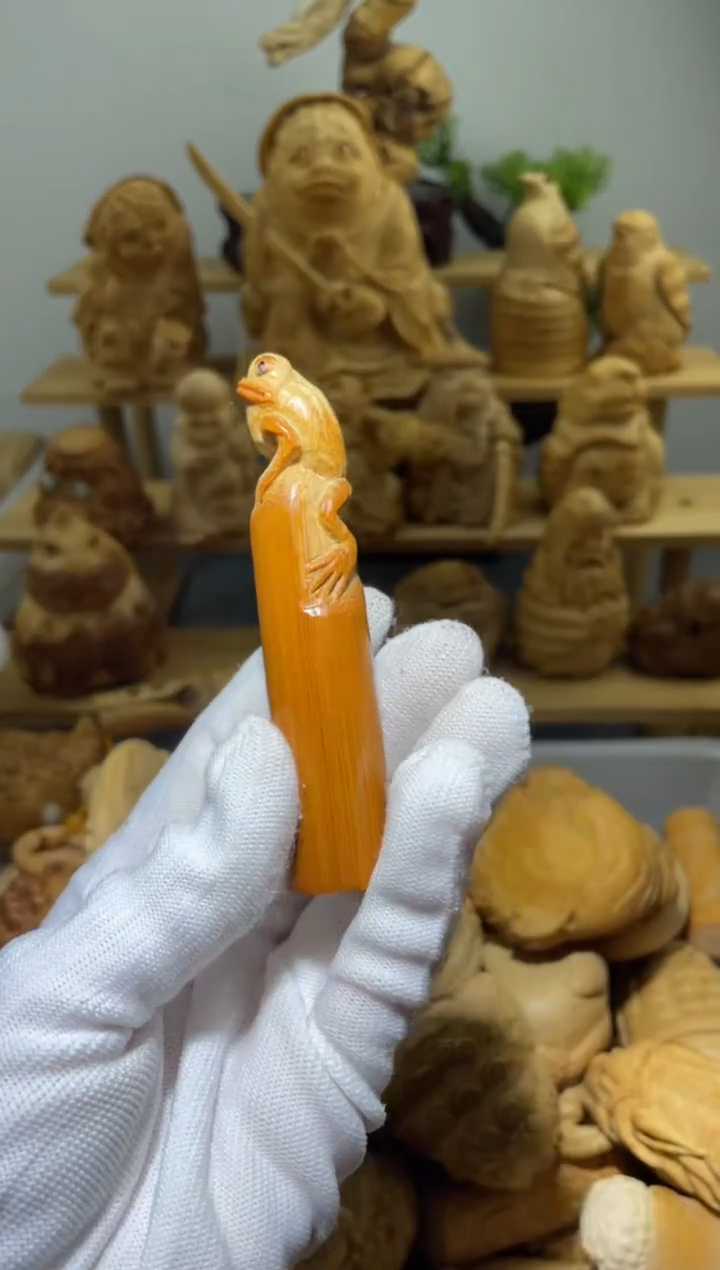 竹真*顶雕青蛙111111