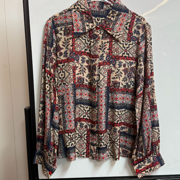 100桑蚕丝真丝双绉上衣长袖衬衫E101