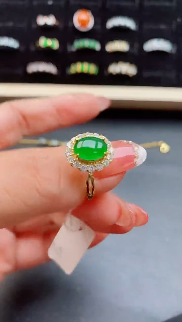 【闪购商品】翡翠戒指银S925镶嵌1212