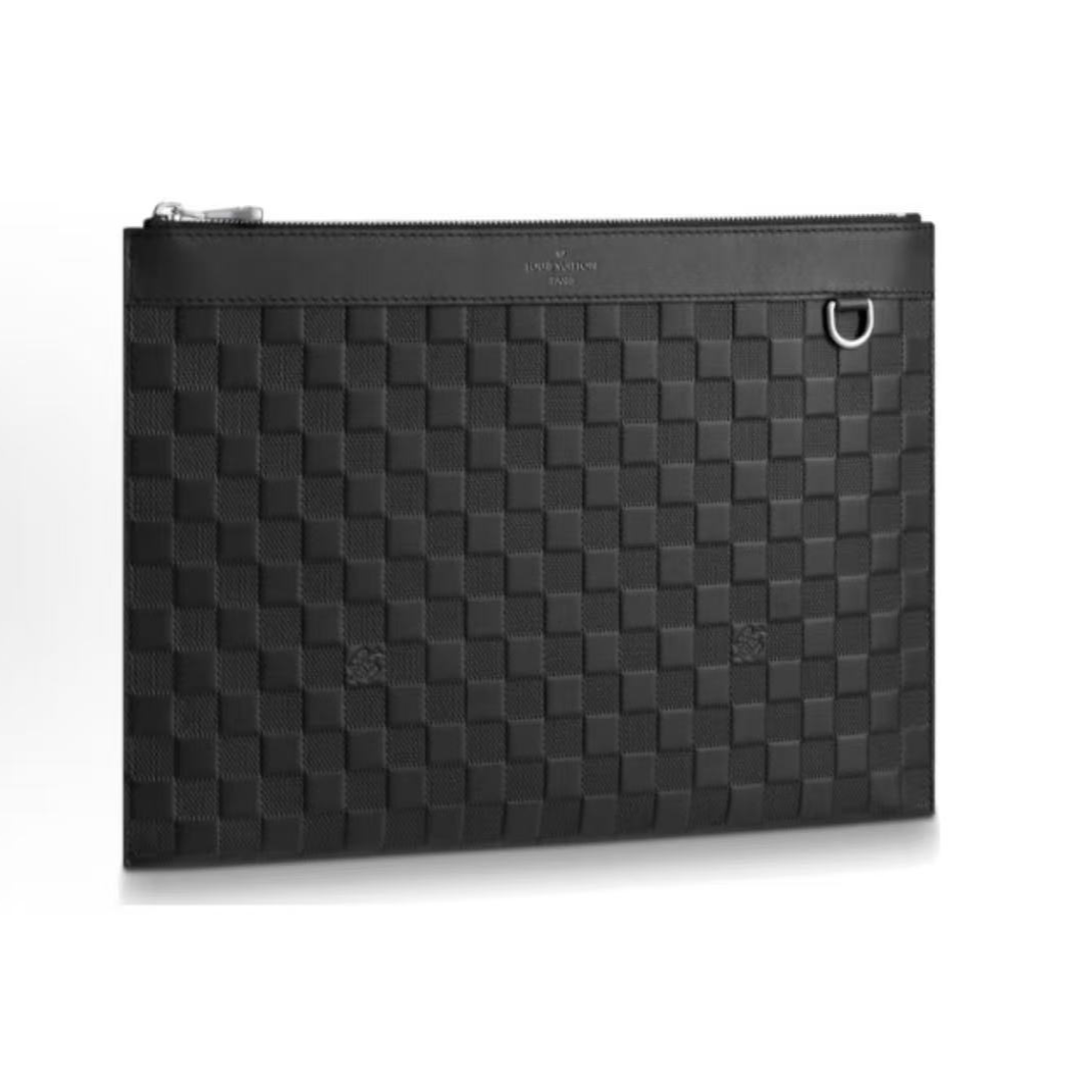 99新 LouisVuitton/路易威登 Lv压纹手拿包/A76