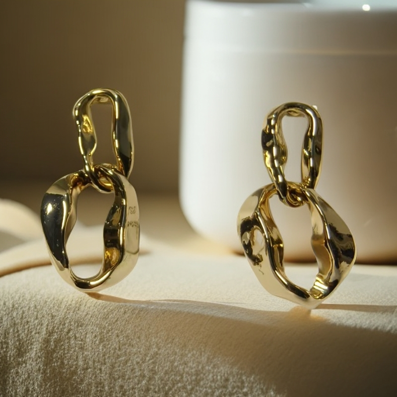铜合金合金耳饰  法式不规则几何ins小众设计轻奢高级感耳钉女