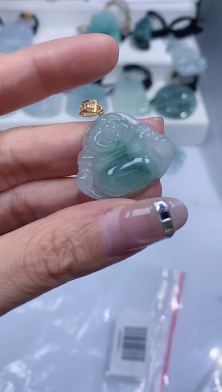 颈饰银S925镶嵌翡翠吊坠