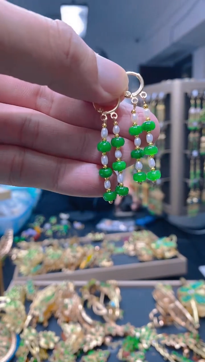 【闪购商品】翡翠耳饰合金0104翡翠耳包