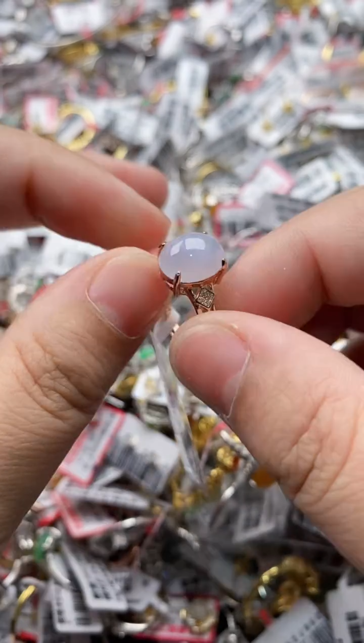 【闪购商品】翡翠戒指银S925镶嵌22222---7